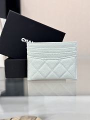 Fortok Chanel Card Holder Carviar Baby Grey - 6