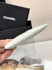 Fortok Chanel Card Holder Carviar Baby Grey - 3