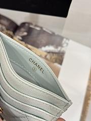 Fortok Chanel Card Holder Carviar Baby Grey - 2