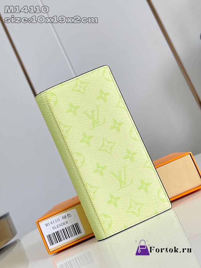 Fortok Louis Vuitton Long Wallet Monogram Neon Green 10 x 19 x 2cm - 1