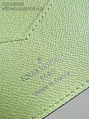 Fortok Louis Vuitton Wallet Monogram Neon Green 10 x 14 x 2cm  - 5