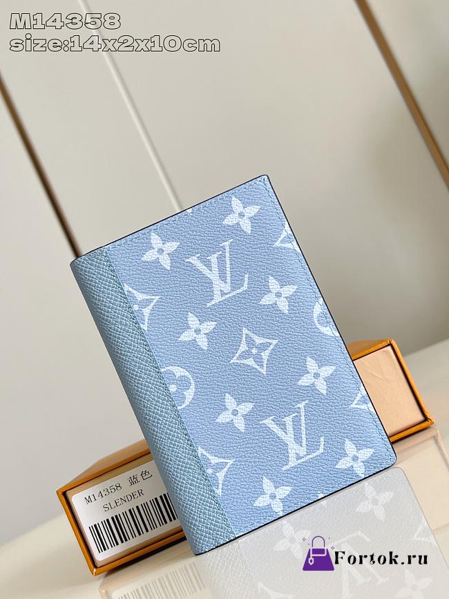 Fortok Louis Vuitton Wallet Monogram Blue 10 x 14 x 2cm - 1