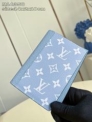 Fortok Louis Vuitton Wallet Monogram Blue 10 x 14 x 2cm - 6