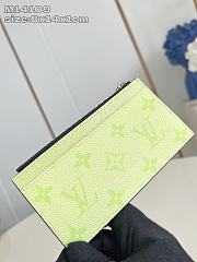 Fortok Louis Vuitton Cardholder/Wallet Monogram Neon Green 8 x 14 x 1cm - 2