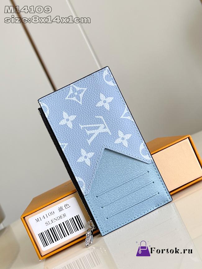 Fortok Louis Vuitton Cardholder/Wallet Monogram Blue 8 x 14 x 1cm - 1