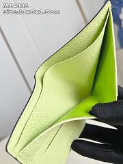 Fortok Louis Vuitton Wallet Monogram Neon Green 9 x 11 x 1.5cm  - 3