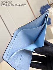 Fortok Louis Vuitton Wallet Monogram Blue 9 x 11 x 1.5cm  - 6