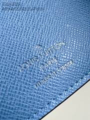 Fortok Louis Vuitton Wallet Monogram Blue 9 x 11 x 1.5cm  - 5