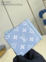 Fortok Louis Vuitton Wallet Monogram Blue 9 x 11 x 1.5cm  - 3