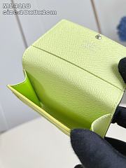 Fortok Louis Vuitton Wallet Monogram Neon Green 8 x 10 x 1cm  - 6