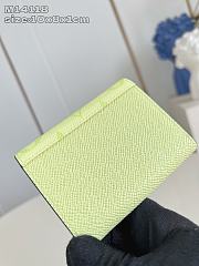 Fortok Louis Vuitton Wallet Monogram Neon Green 8 x 10 x 1cm  - 3