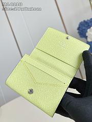Fortok Louis Vuitton Wallet Monogram Neon Green 8 x 10 x 1cm  - 5