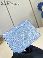 Fortok Louis Vuitton Wallet Monogram Blue 8 x 10 x 1cm  - 4