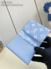 Fortok Louis Vuitton Wallet Monogram Blue 8 x 10 x 1cm  - 5