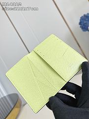 Fortok Louis Vuitton Wallet Monogram Neon Green 7 x 11 x 1cm   - 5