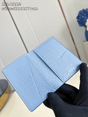 Fortok Louis Vuitton Wallet Monogram Blue  7 x 11 x 1cm - 5