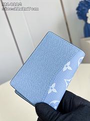 Fortok Louis Vuitton Wallet Monogram Blue  7 x 11 x 1cm - 2