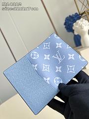 Fortok Louis Vuitton Wallet Monogram Blue  7 x 11 x 1cm - 3