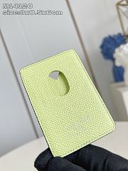 Fortok Louis Vuitton Card Holder Monogram Neon Green 9x0.5x6cm - 2
