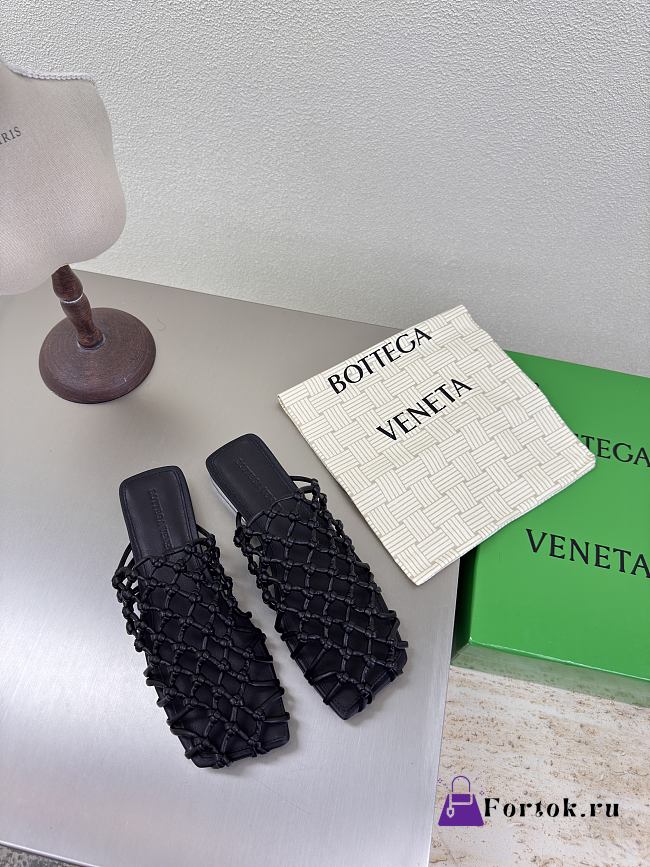 Fortok Bottega Venetas Sandals Black - 1