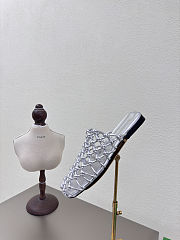 Fortok Bottega Venetas Sandals Silver - 2