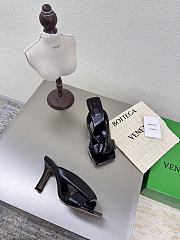Fortok Bottega Venetas High Heels Slippers Black - 2