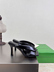 Fortok Bottega Venetas High Heels Slippers Black - 3
