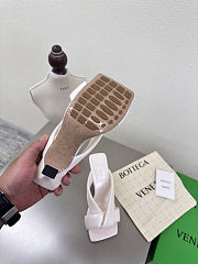 Fortok Bottega Venetas High Heels Slippers White - 6