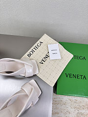 Fortok Bottega Venetas High Heels Slippers White - 3