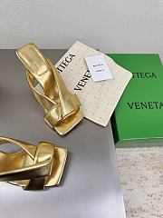 Fortok Bottega Venetas High Heels Slippers Gold - 6