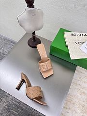 Fortok Bottega Veneta Parco High Heels Mule Beige - 6