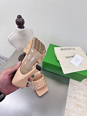 Fortok Bottega Veneta Parco High Heels Mule Beige - 4