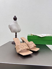 Fortok Bottega Veneta Parco High Heels Mule Beige - 2