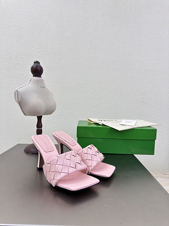 Fortok Bottega Veneta Parco High Heels Mule Pink