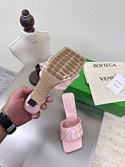 Fortok Bottega Veneta Parco High Heels Mule Pink - 3