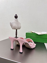 Fortok Bottega Veneta Parco High Heels Mule Pink - 4