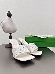 Fortok Bottega Veneta Parco High Heels Mule White - 1