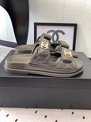 Fortok Chanel Sandals Logo Moss Grey - 5