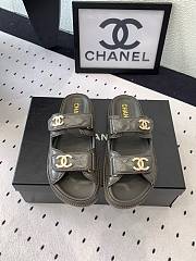 Fortok Chanel Sandals Logo Moss Grey - 3
