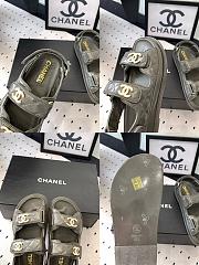 Fortok Chanel Sandals Logo Moss Grey - 2