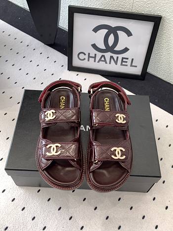 Fortok Chanel Sandals Logo Rouge