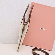 Fortok Miu Miu Ivy Canvas Tote Beige 20 x 24 cm - 6
