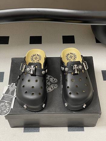 Fortok Chrome Hearts Crocs Black