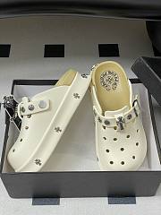 Fortok Chrome Hearts Crocs White - 6