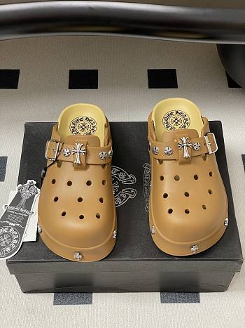 Fortok Chrome Hearts Crocs Brown