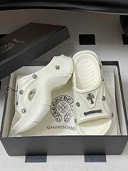 Fortok Chrome Hearts Y2K Mules White - 6
