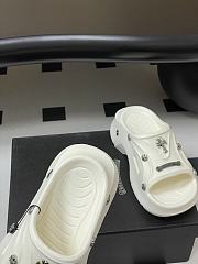 Fortok Chrome Hearts Y2K Mules White - 3
