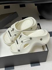 Fortok Chrome Hearts Y2K Mules White - 4