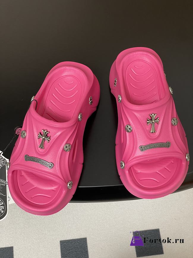 Fortok Chrome Hearts Y2K Mules Pink - 1