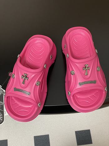 Fortok Chrome Hearts Y2K Mules Pink